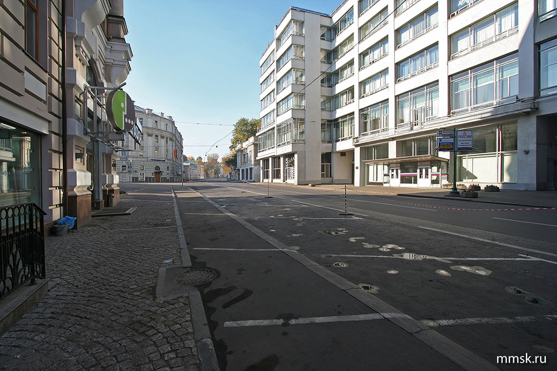 Пустой город. Мясницкая улица. Фото 2005 г.